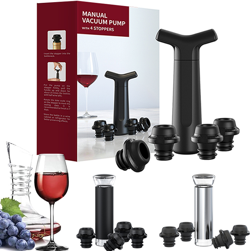 สูญญากาศไวน์ Stoppers ปั๊มสูญญ - Wine Preservation Pump บทวิจารณ์และราคา