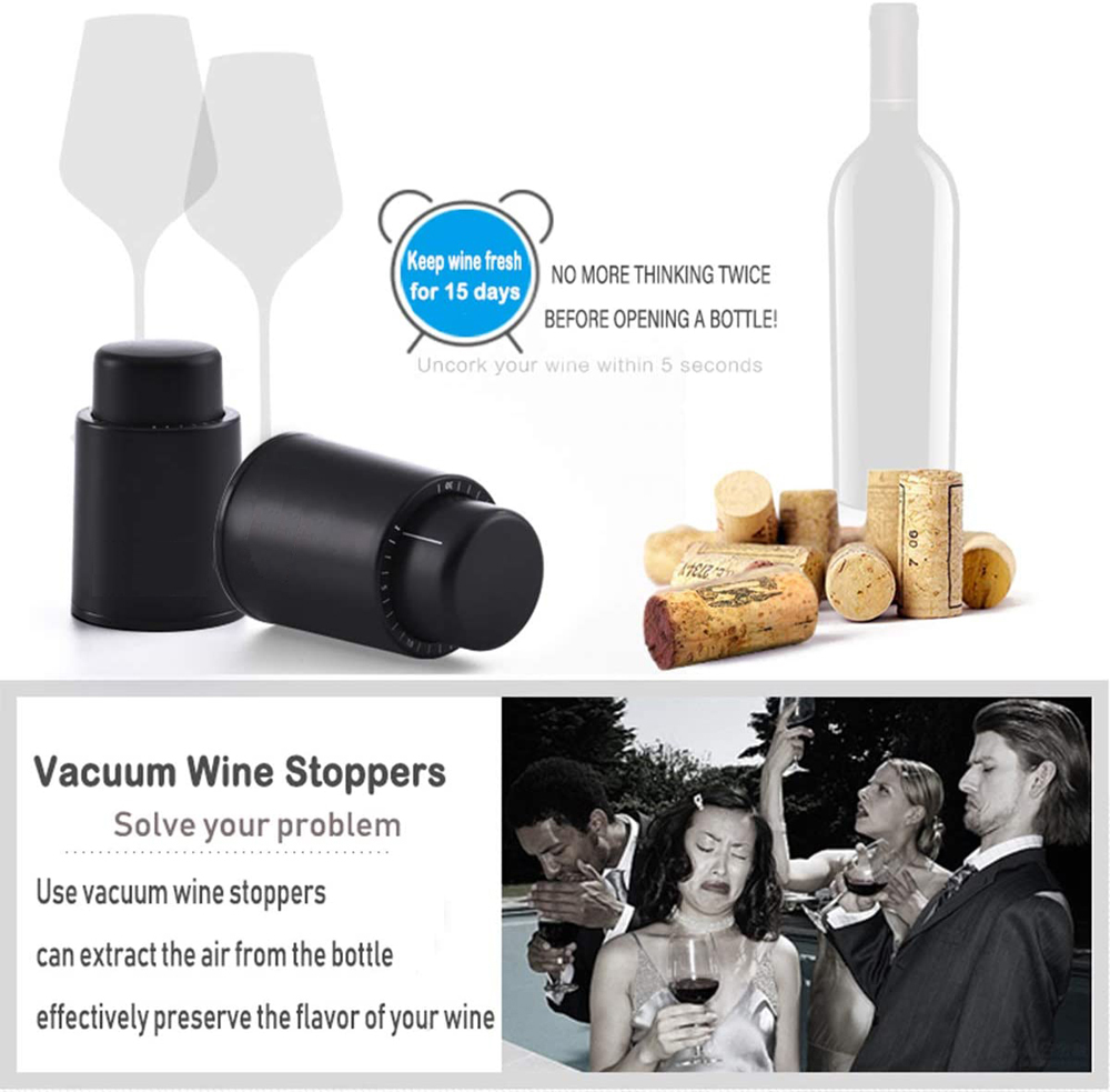 สูญญากาศขวดไวน์ Stopper ปิดผนึ - Wine Preservation Pump บทวิจารณ์และราคา